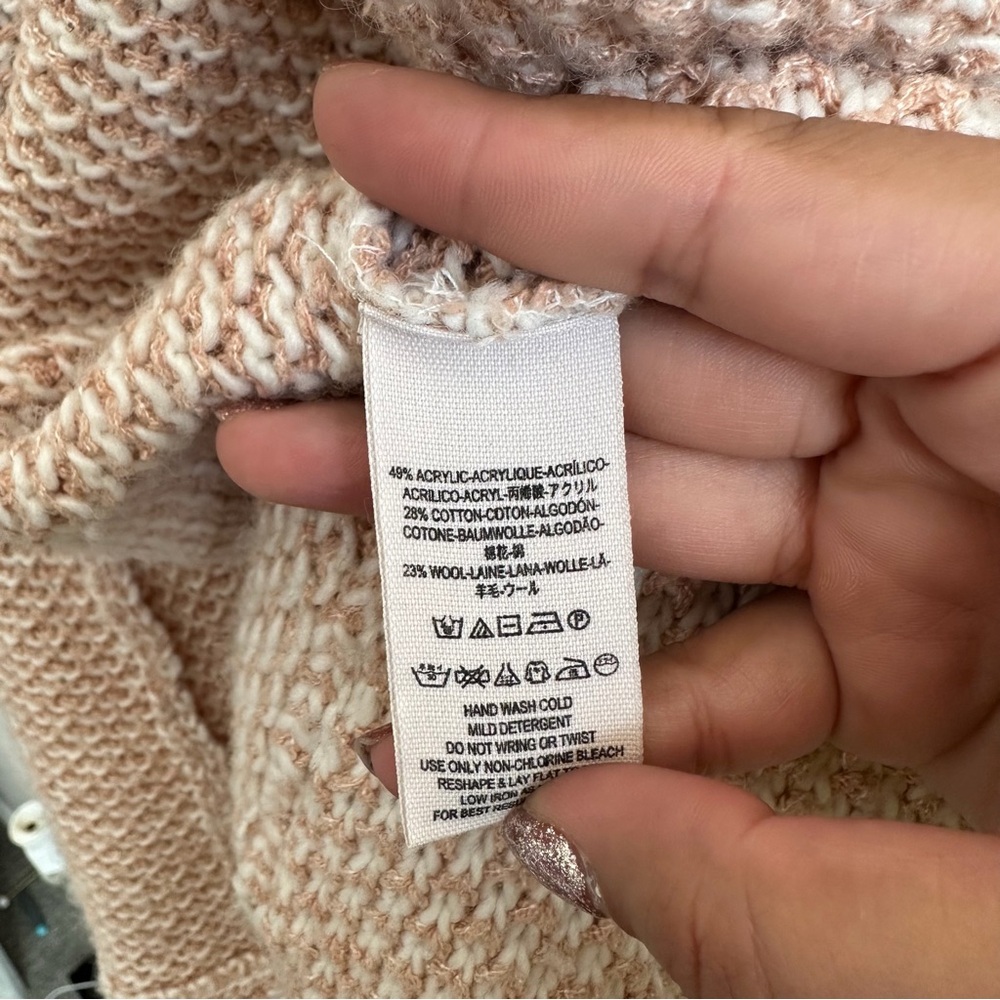 Free People Coco Cocoon Knit Cardigan in Ivory size M - Picture 10 of 10